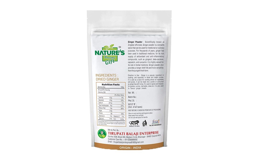 Nature's Gift Ginger Powder    Pack  250 grams